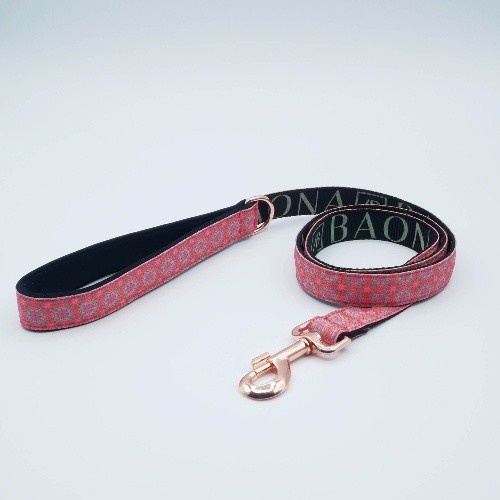 Guia para cães Baona em nylon reciclado rosa