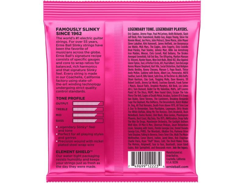 Ernie Ball Gitarrensaiten 2223 Slinky Nickel – Super 09-42 Saitensatz für E-Gitarre