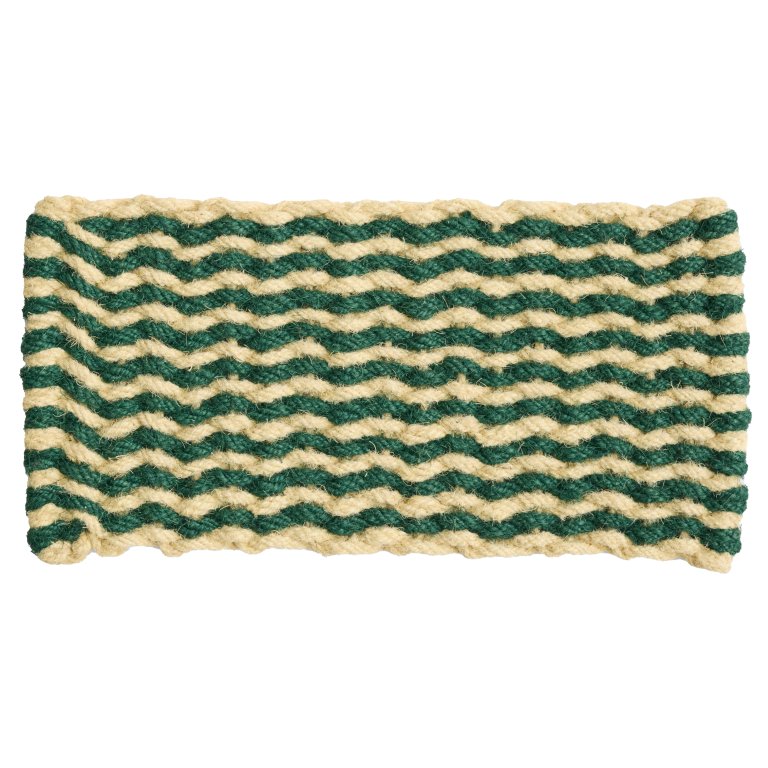 Hay Coco deurmat Stripe 40x80 Dark Green/White