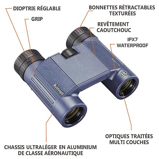 BUSHNELL - JUMELLES ETANCHES H2O 10X25 TOIT