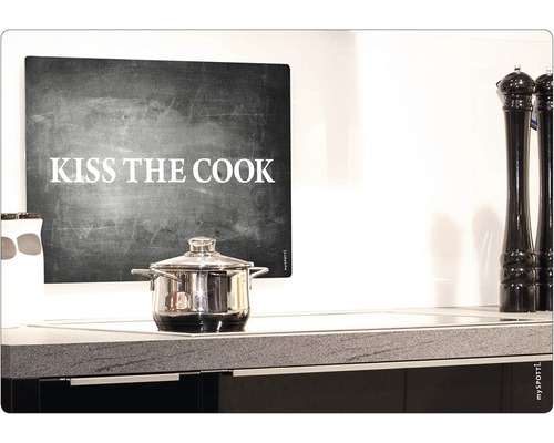 Keukenachterwand mySPOTTI pop Kiss the cook 59x41 cm