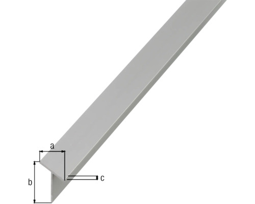T-profiel aluminium naturel 35x35x3 mm, 1 m
