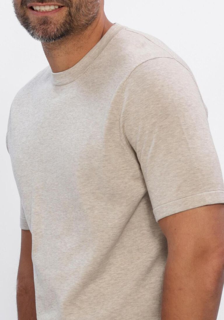 beige profuomo t-shirt t-shirt crew neck ss aero ease