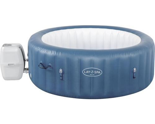 Bestway® LAY-Z-SPA® WiFi Milan AirJet Plus™ opblaasbare hottub met 140 luchtjets, geïntegreerd verwarmingssysteem, multifunctionele pomp en app-bediening, blauw