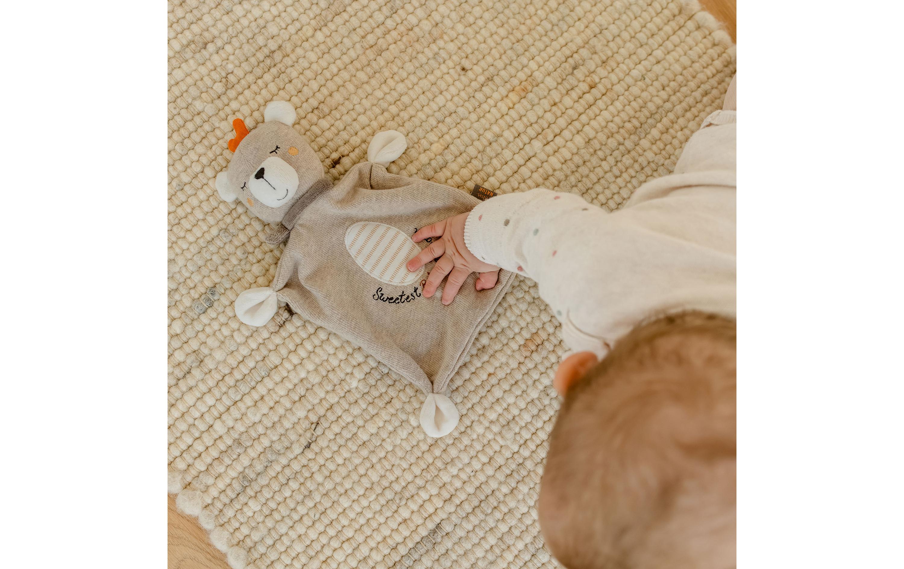 Schmusetuch Teddy BabySpielkamerad und Stofftier-Schnuffeltuch für Babys