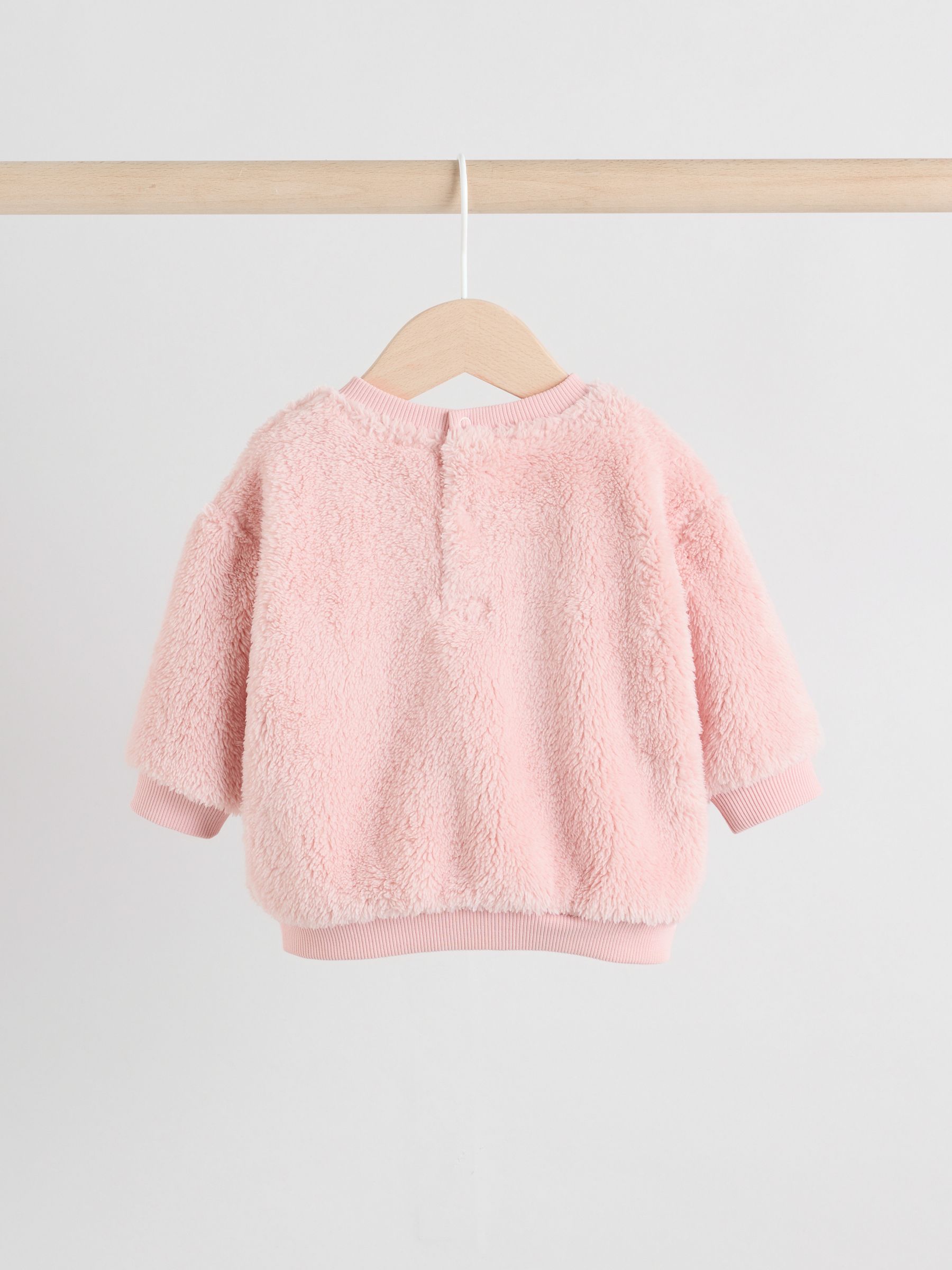 Roze met konijnen - 2 -delige Set van Fleece Tops en Leggings voor Baby''s (0mnd-2jr)