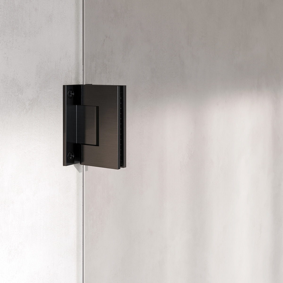 Brauer Void Carving profielloze douchecabine 80x80cm gunmetal geborsteld PVD