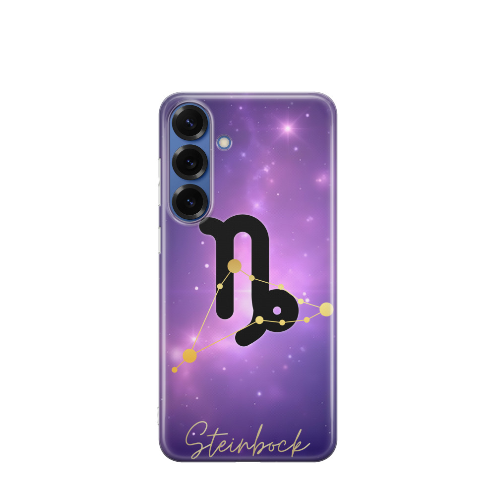 Samsung Galaxy S25 Plus Gummi Hülle Steinbock 1 - Lila-Violett