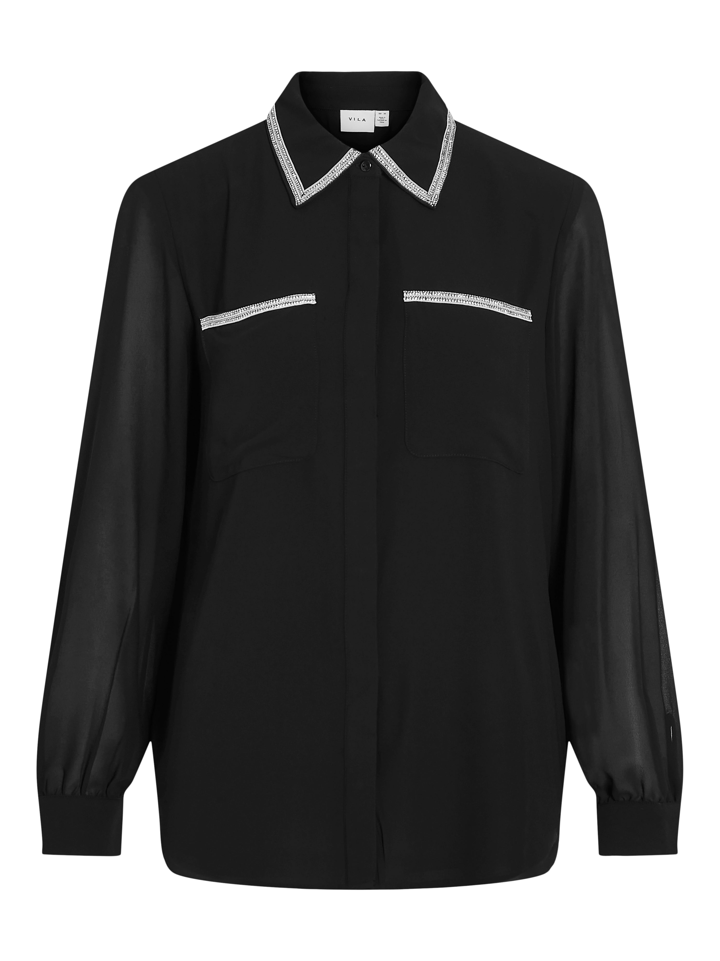 Vila  Vianlis L/S skjorte - Black Beauty
