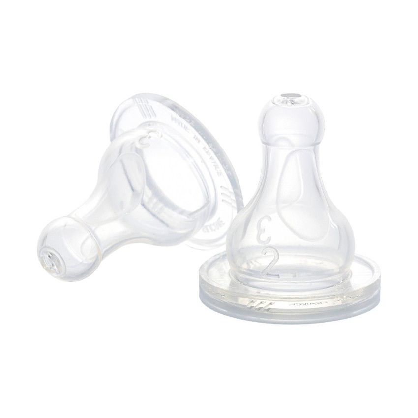 Lot de 2 tétines en silicone 2ème âge - Rose