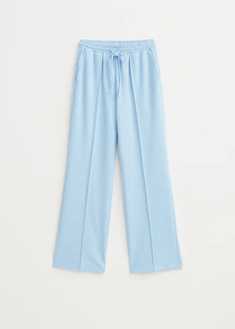 Wijde broek met pintuck blauw (BLW.L)
