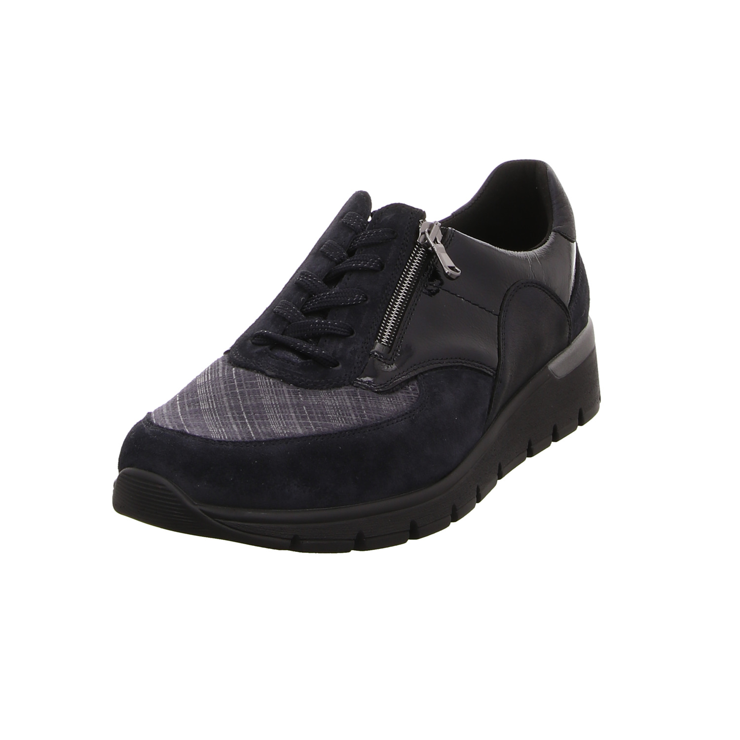 Waldläufer Schnürhalbschuh blau