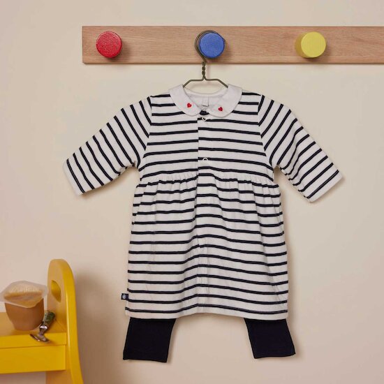 Robe et Legging en coton   Marsh / Smoking        6 mois   de               Petit Bateau