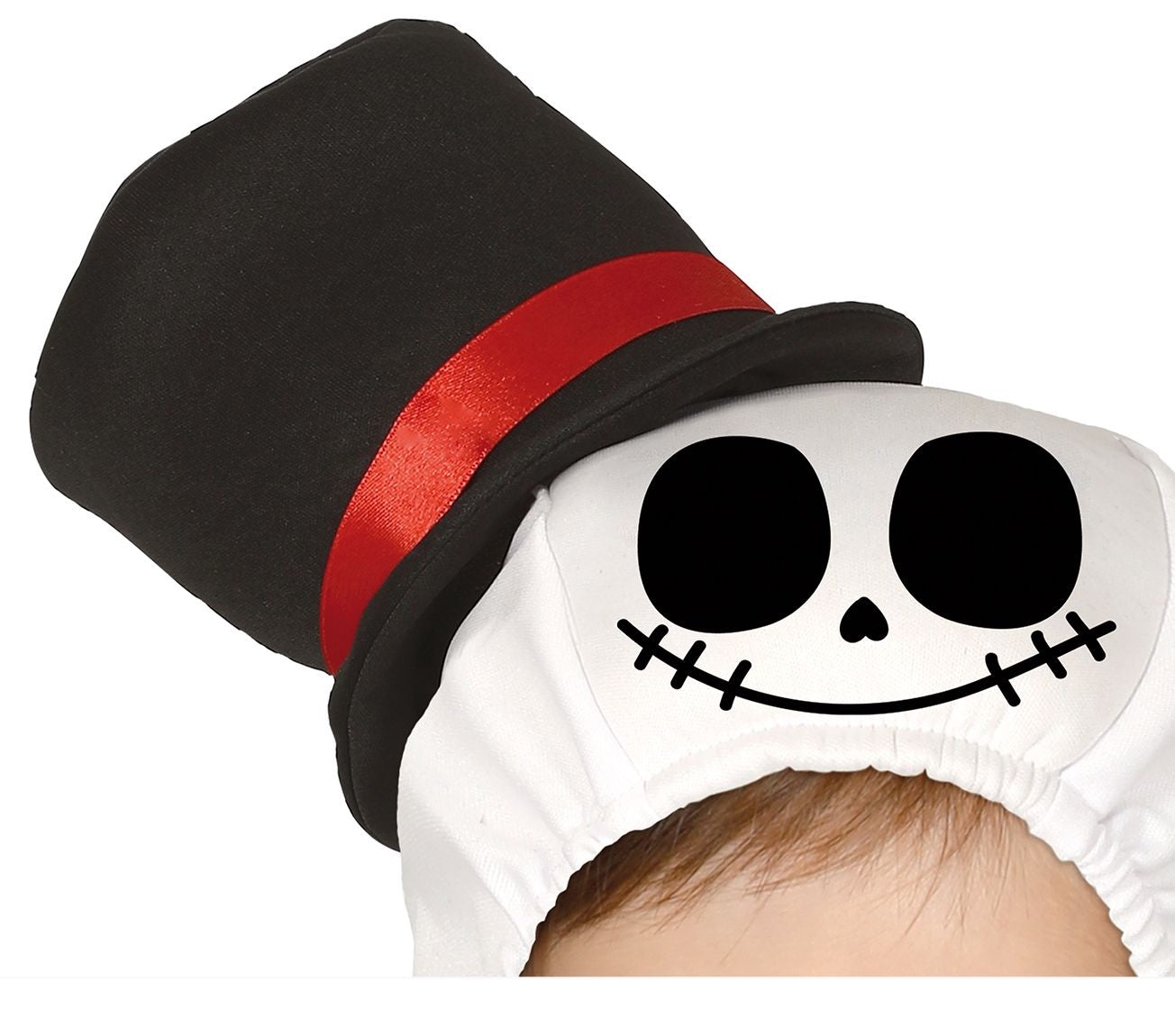 Skelet Halloween Kostuum Baby rode strik