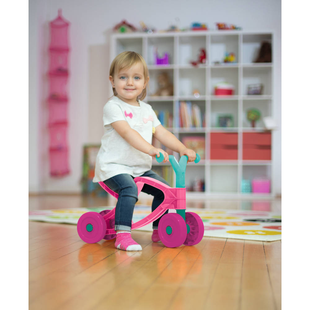 Big Flippi loopfiets - roze/turqouise