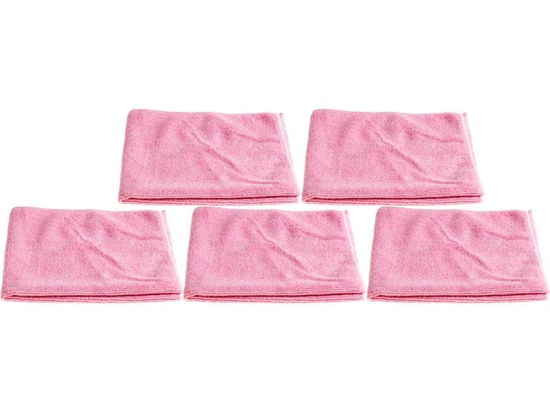 Edi Baur Mikrofaser-Reinigungstuch Universal 5 Stück, Rosa Mikrofasertuch Rosa