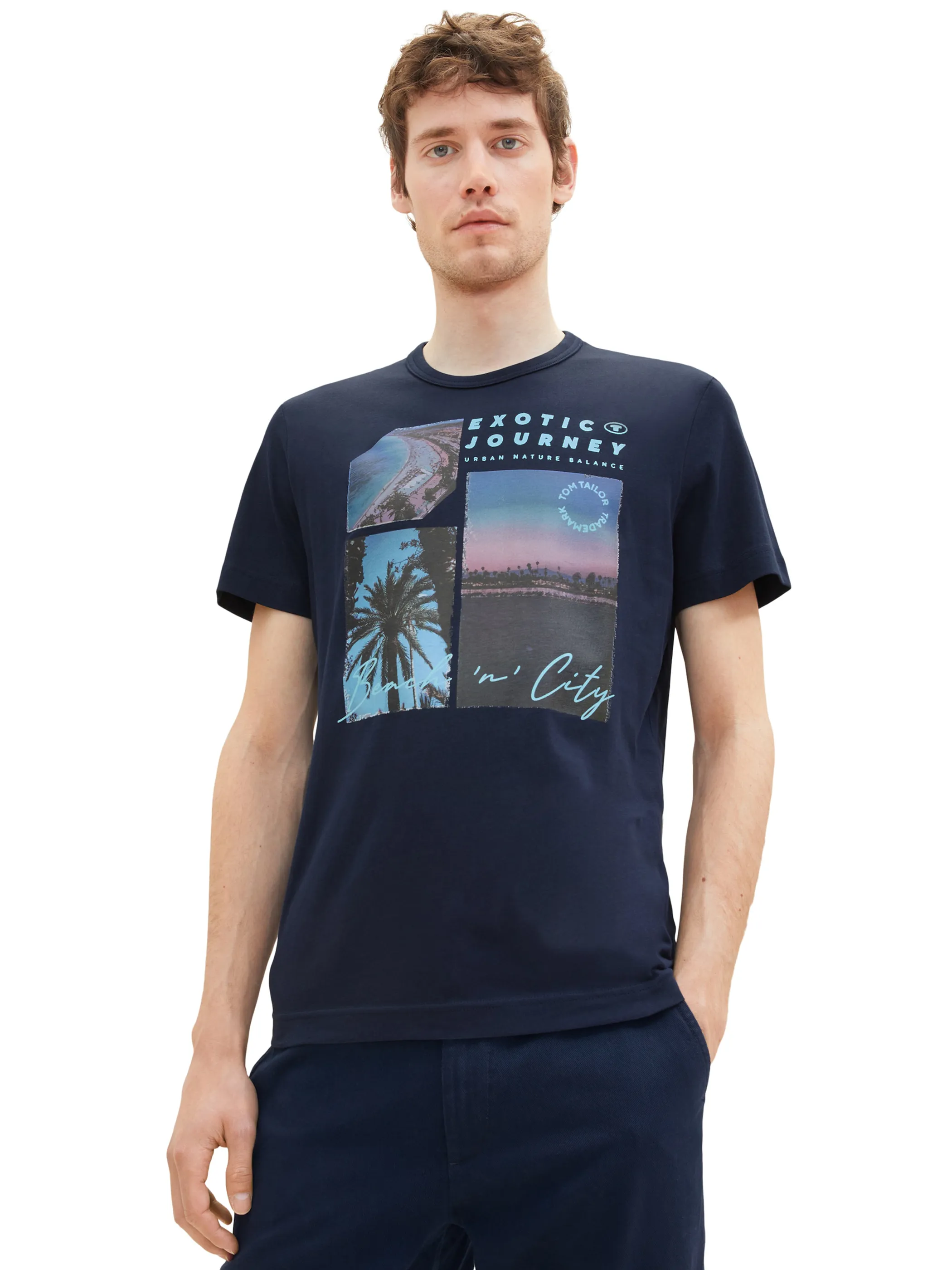 Herren Shirt mit Palmenprint