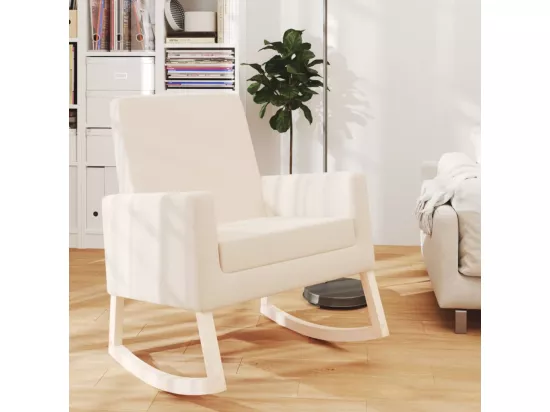 Chaise à bascule Crème Tissu