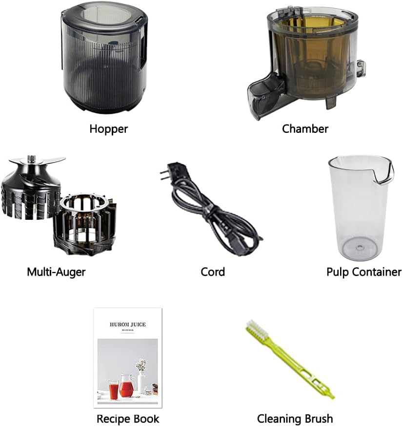 Hurom Slow Juicer H310 | Entsafter Gemüse und Obst | Leicht zu Reinigen & Leiser Motor Elektrischer Entsafter mit Siebfilter | 100 Watt | BPA Frei | Schlankes Design | 220ml | Lavendel