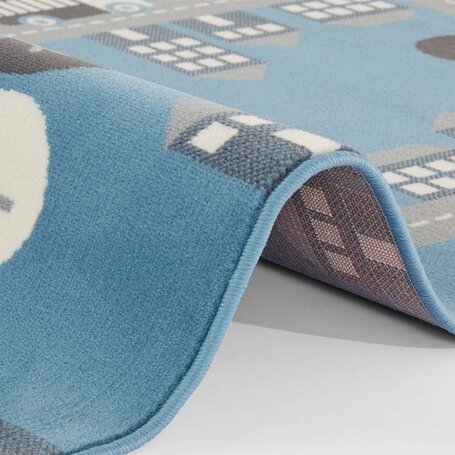 Vloerkleed Kids Town - Blauw