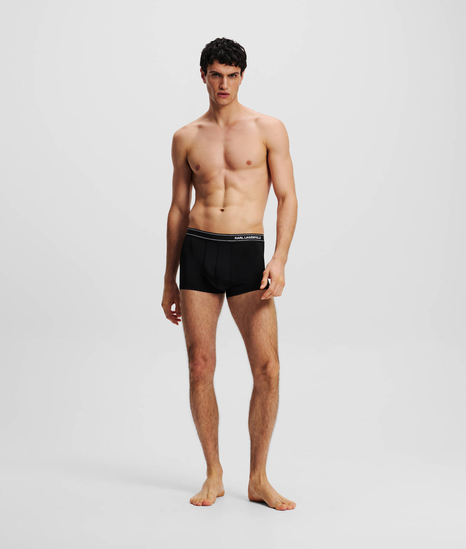 CALEÇONS LÉGERS AVEC LOGO KARL – LOT DE 3 - Noir
