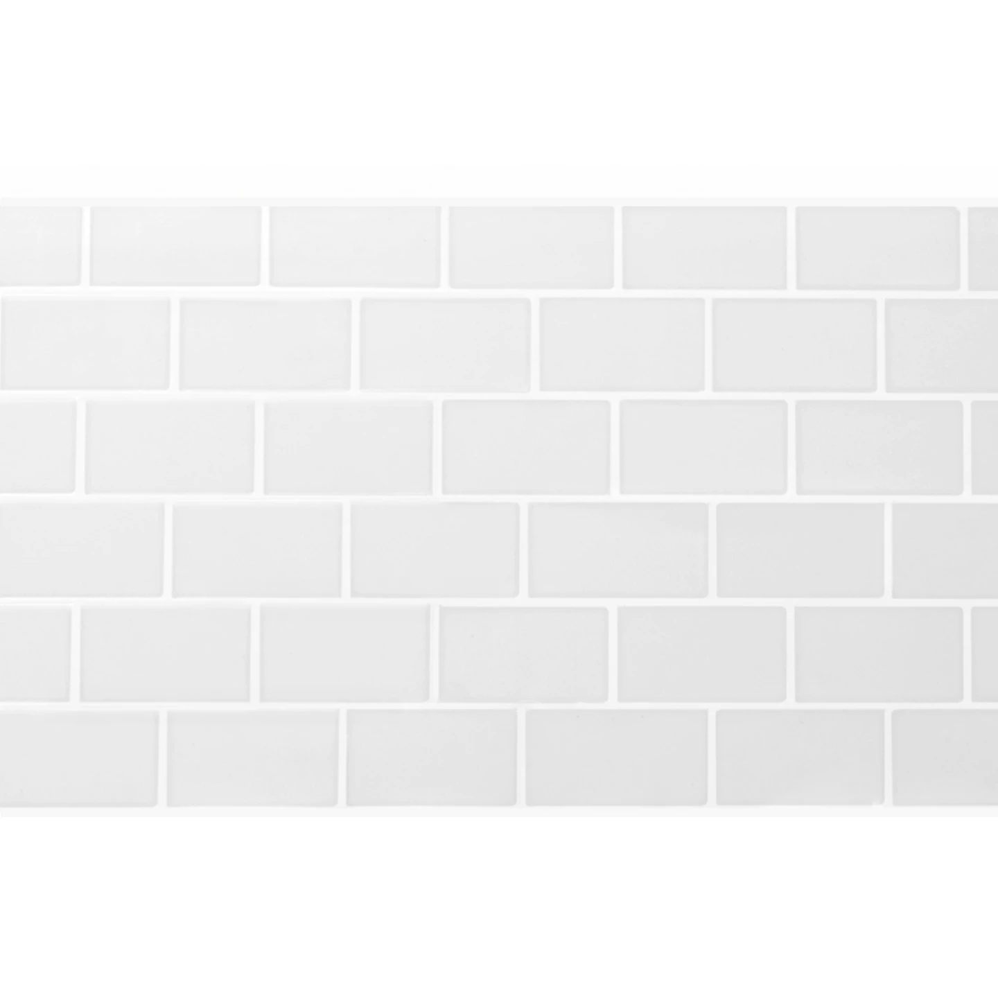 Crédence adhésive murale effet carrelage métro blanc 10 pcs 30x30 cm