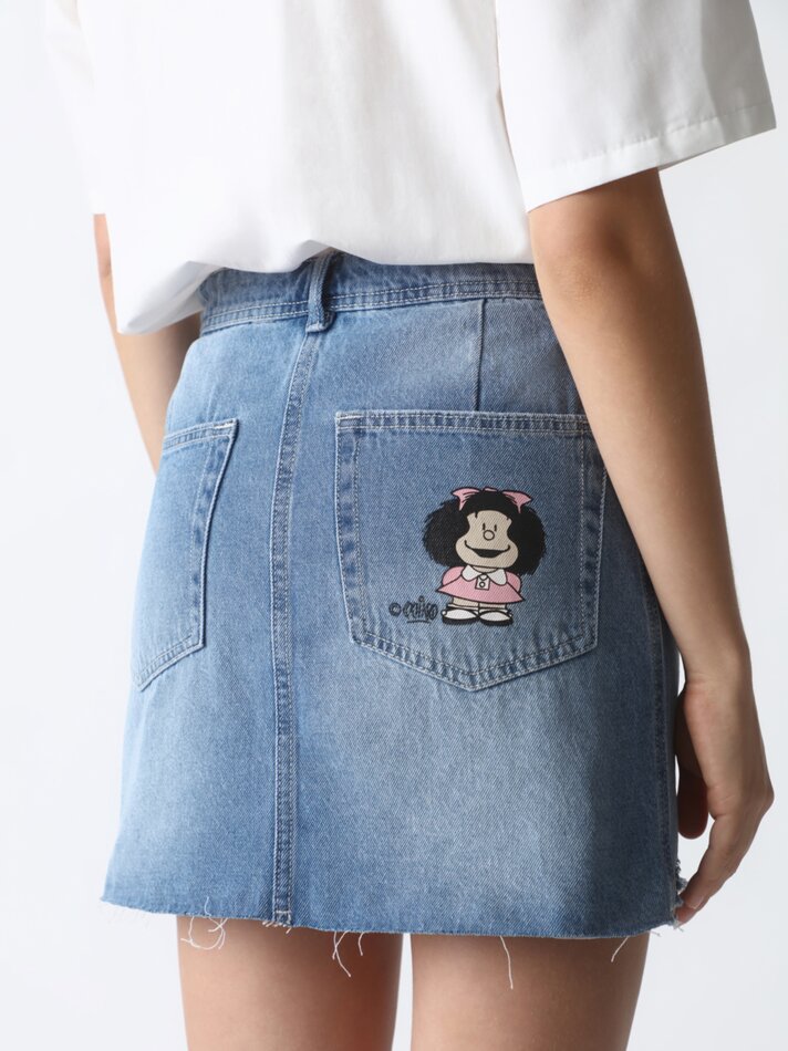 Saia jeans Mafalda - Azul Claro