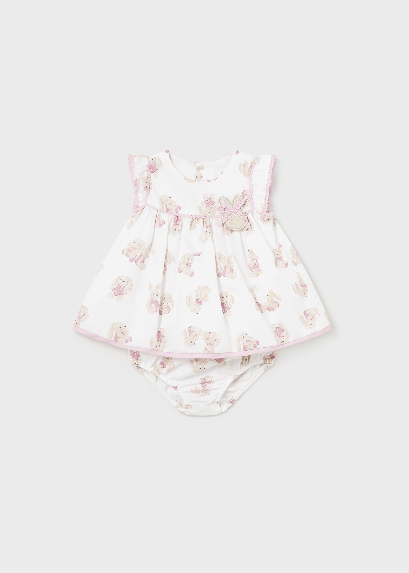 Vestido de cetim para recém-nascido Nectar com capa para fralda