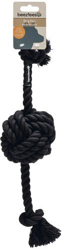 Beeztees hondenspeelgoed flostouw Bal Bari zwart 34 x 10 x 9 cm 255 g