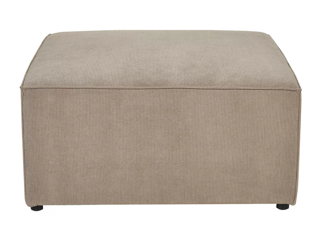 Chaise longue en velours côtelé taupe LEMVIG