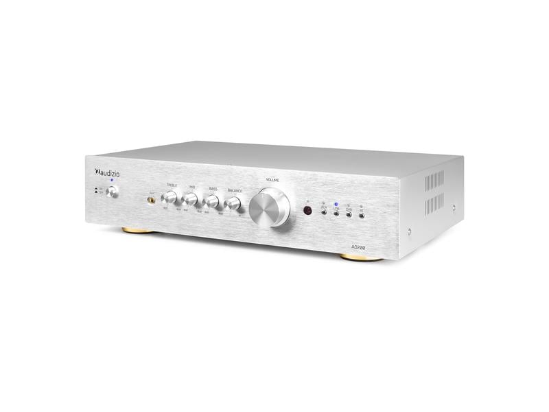 Audizio Stereo-Verstärker AD200A Silber Vielseitiger 2-Kanal-Verstärker mit grosser Funktionalität