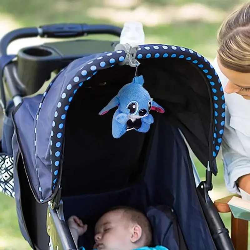 (5er Set) Universal Kinderwagen Klammer Tuch Halter Babysafe Clip Halterung für Spucktuch / Spielzeug - Weiss