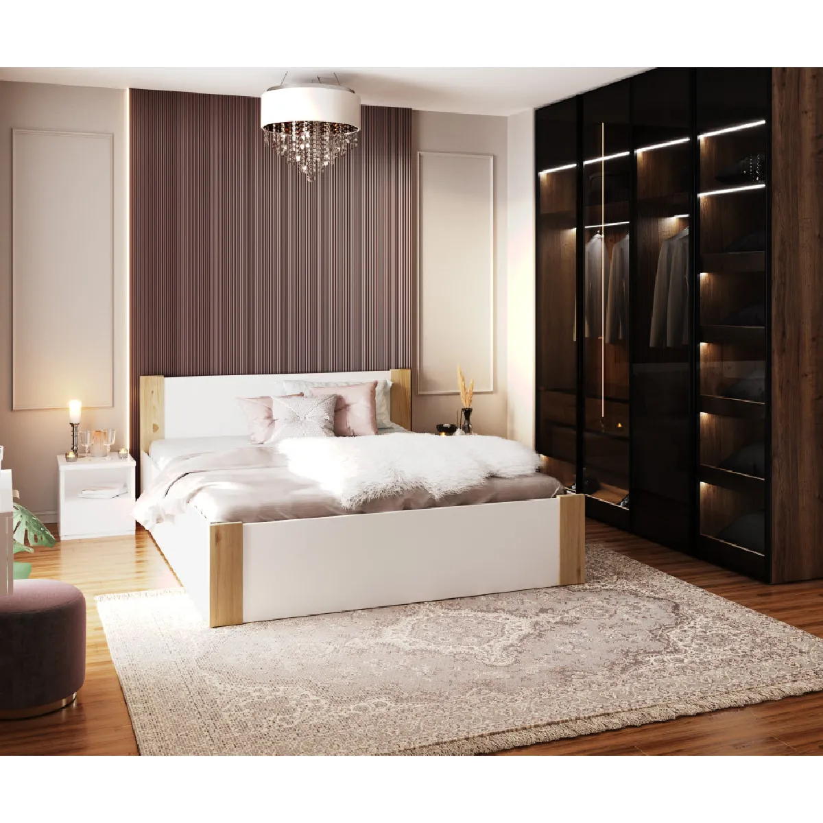 Kids Literie Lit Coffre Boston 160x200 cm