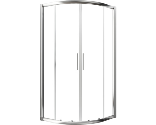 SCHULTE Kristall/Trend ExpressPlus R550 ronde douchecabine, 90x90 cm, helder glas, chroom profiel, inclusief douchebak