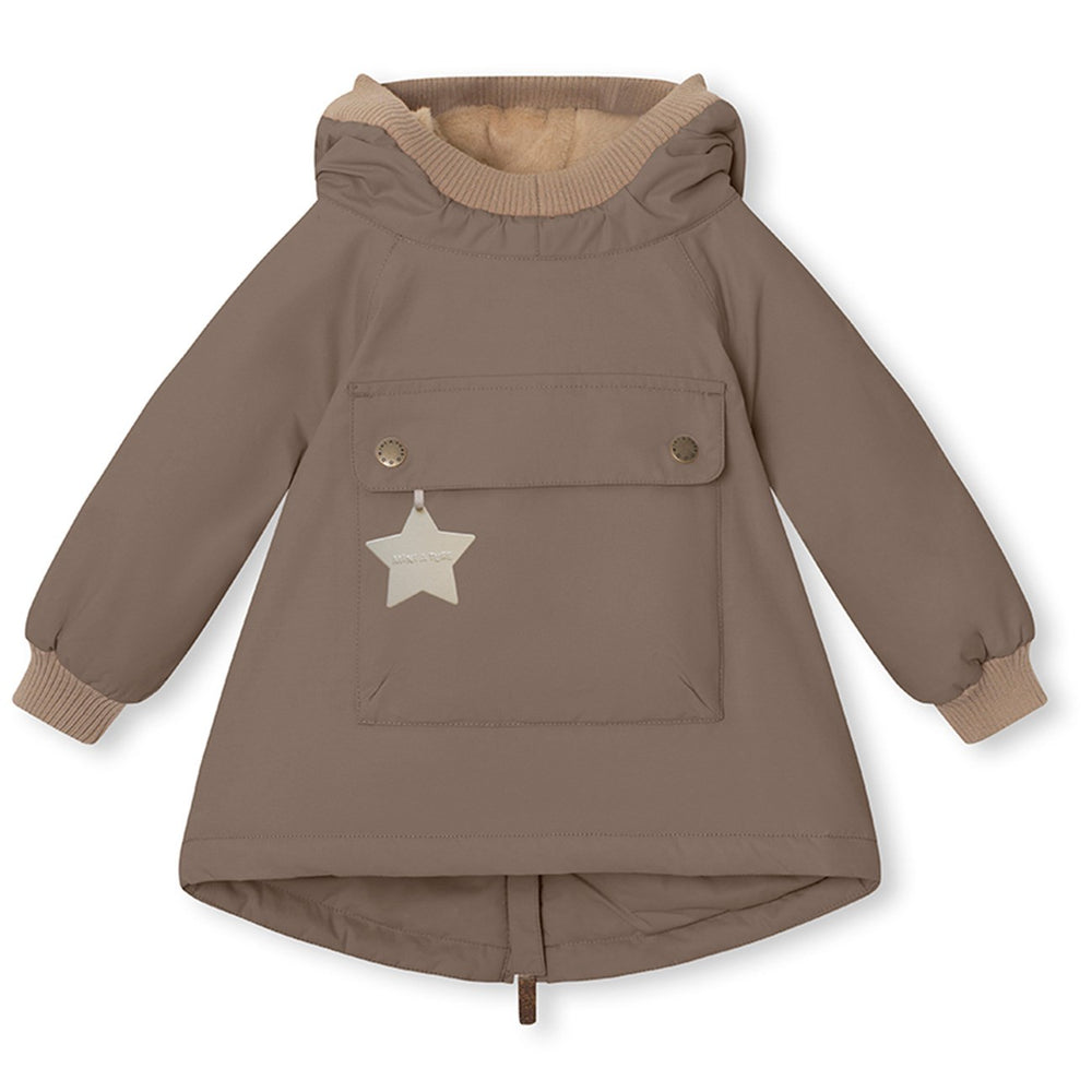 Køb Mini A ture Morel grey Baby Wen Fleece anorak