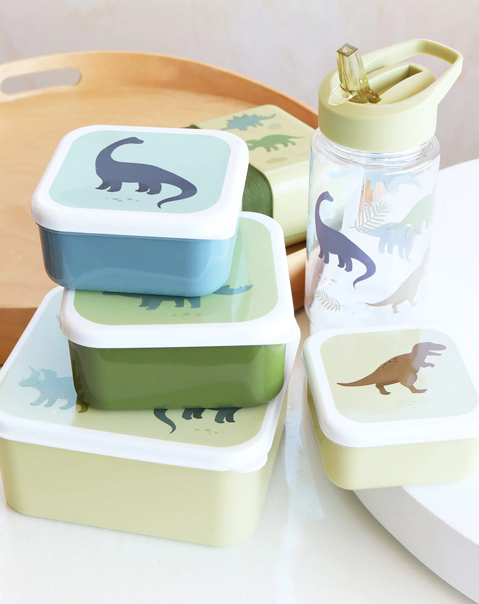 Snackdosen-Set DINOSAURS 4-teilig in grün