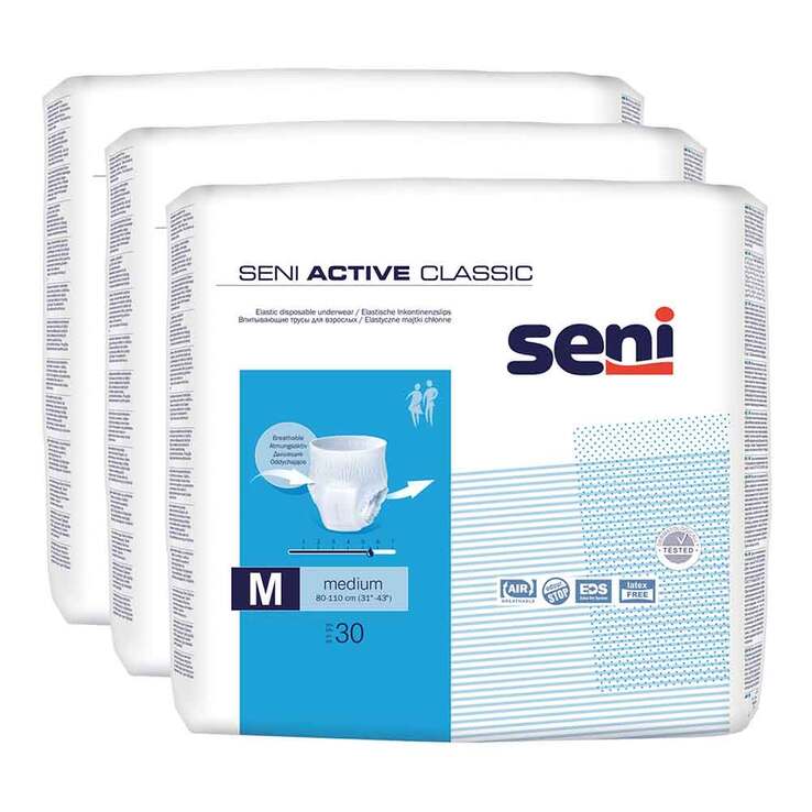 Seni Active Classic Inkontinenzslip Einm.medium, 3X30 St