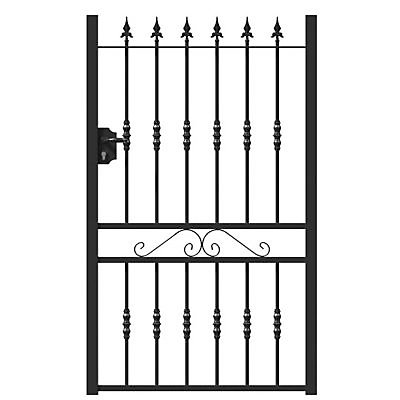 Portillon Jardimat fer Chaprais noir - 100 x h.165 cm