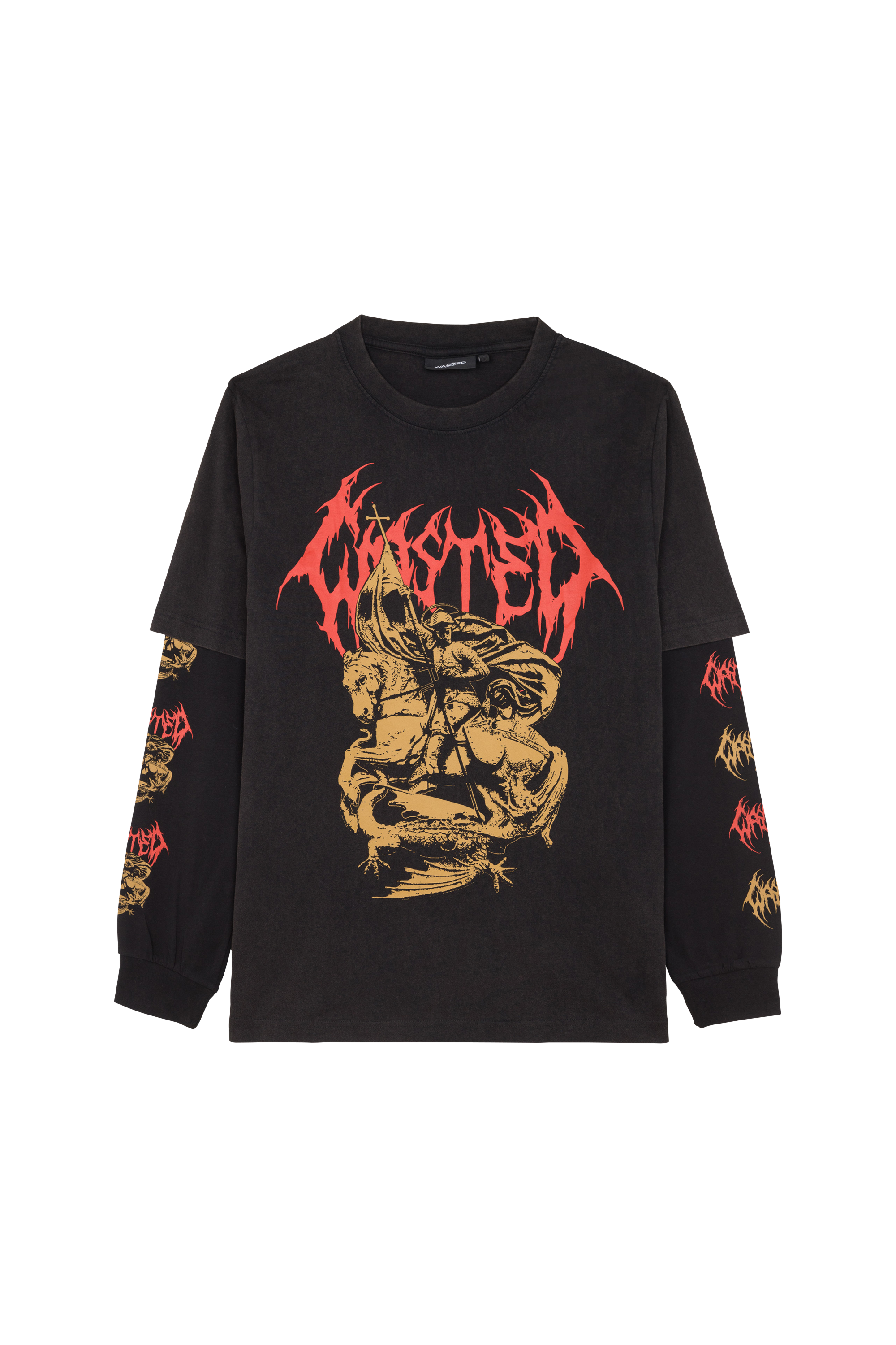 WASTED T-shirt T-AGE KNIGHT Noir