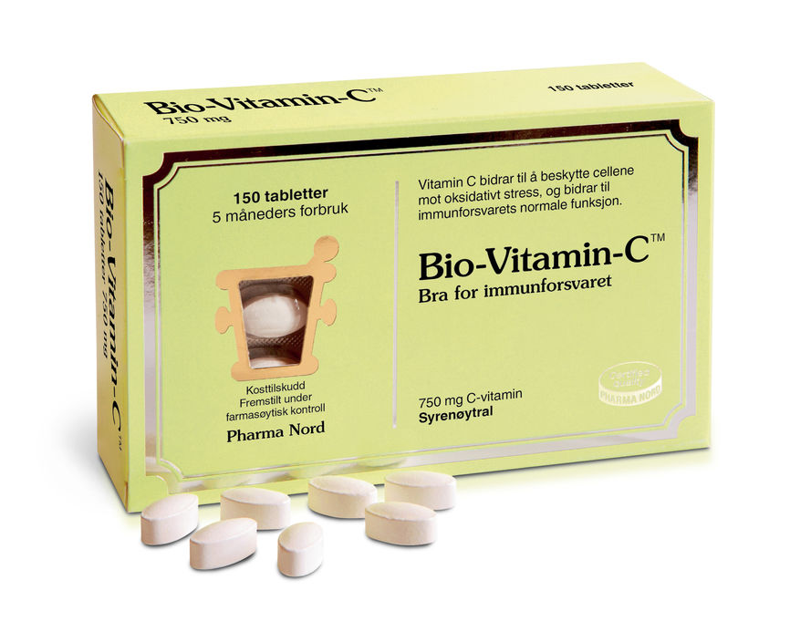 Bio-vitamin-C tab 750mg 150 stk