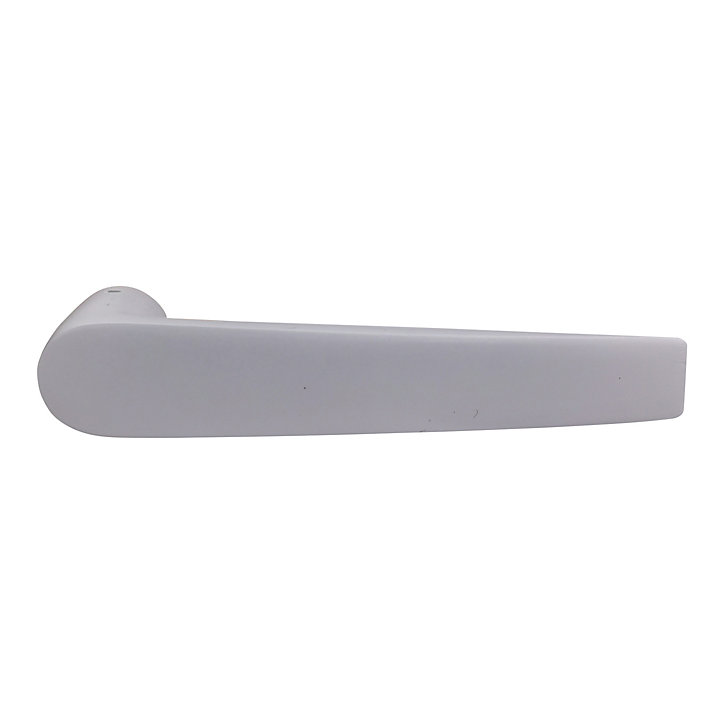 Poignée sur rosace Incurvé à visser Lizio aluminium mat blanc Ø