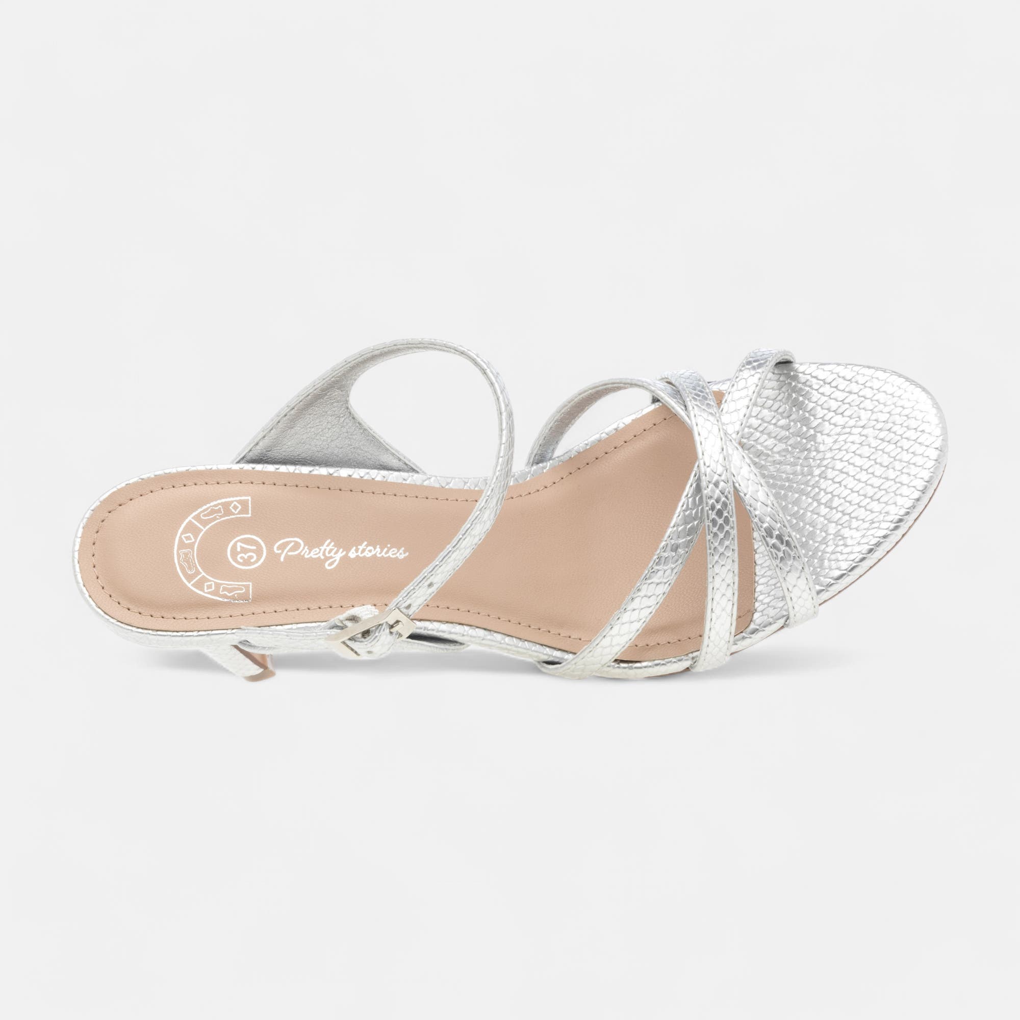 Mules à talon Femme argent