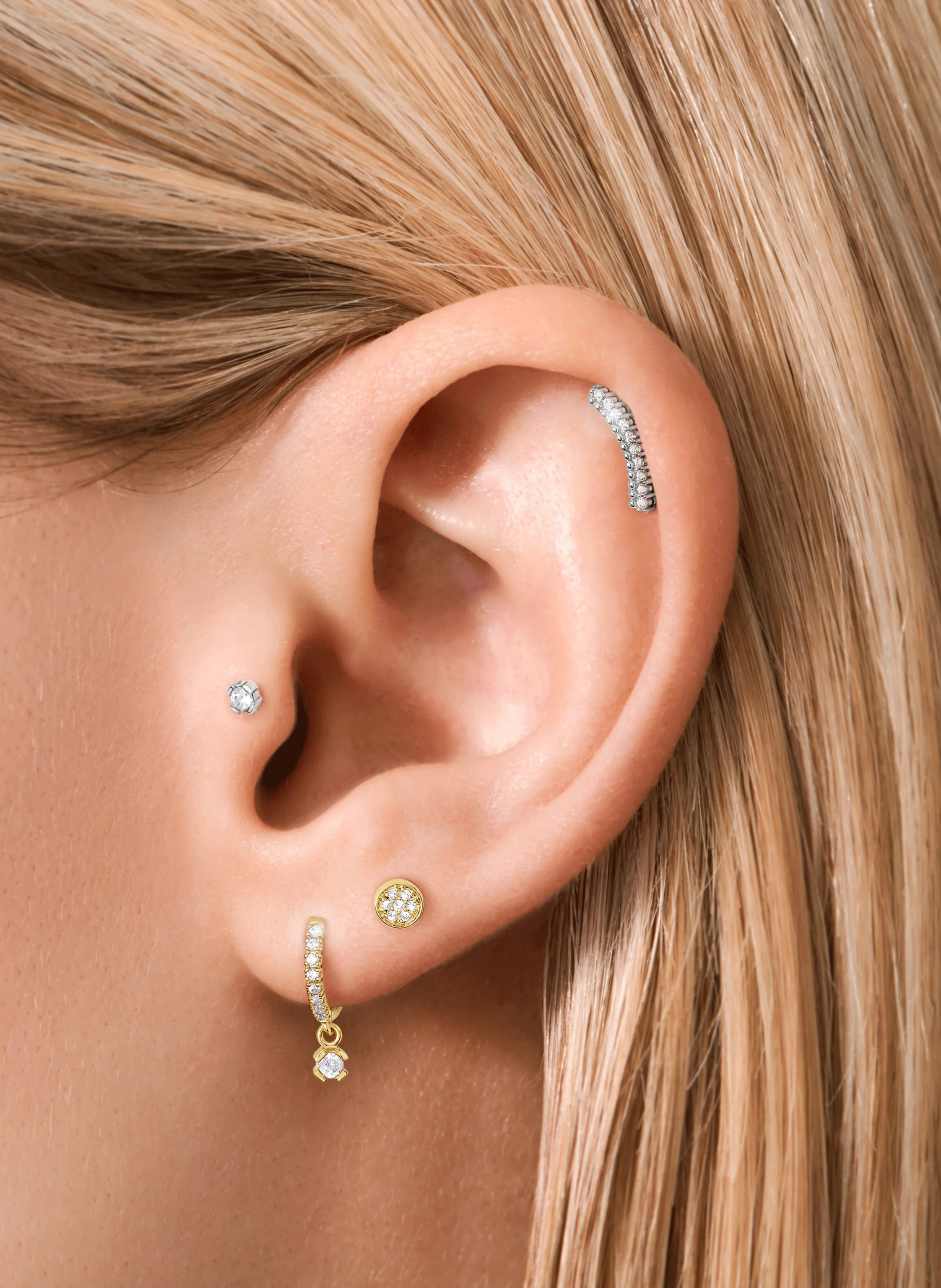 SABOTEUR Einzel Piercing Stecker Stab Gebogen Kugeln