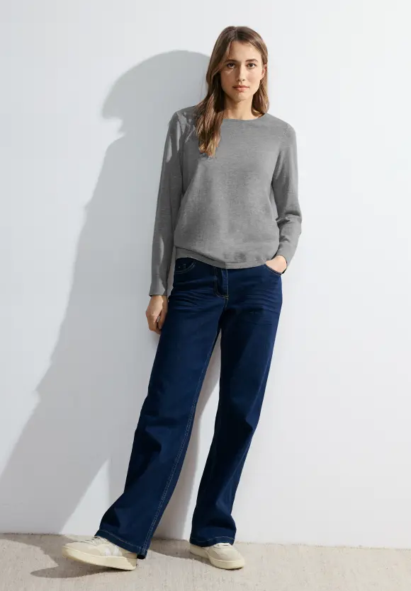 Basic Pullover - mineral grey melange