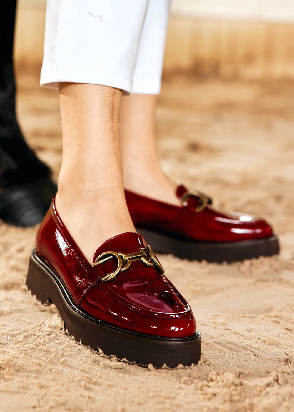 MOCASSIN SABIN VERNIS BORDEAUX