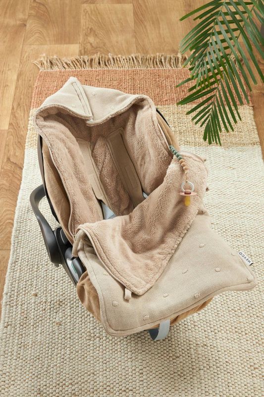 Meyco Baby Mini Knots voetenzak - sand - 40x82cm