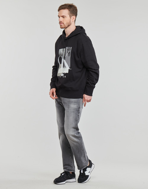 Calvin Klein Jeans - CONNECTED LAYER LANDSCAPE HOODIE - Noir