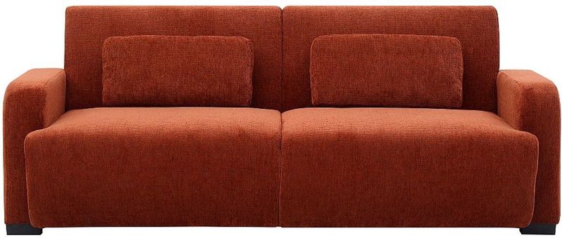 Driezitsslaapbank - Terracotta - LOMARIO - Klik-klak - Chenille Stof