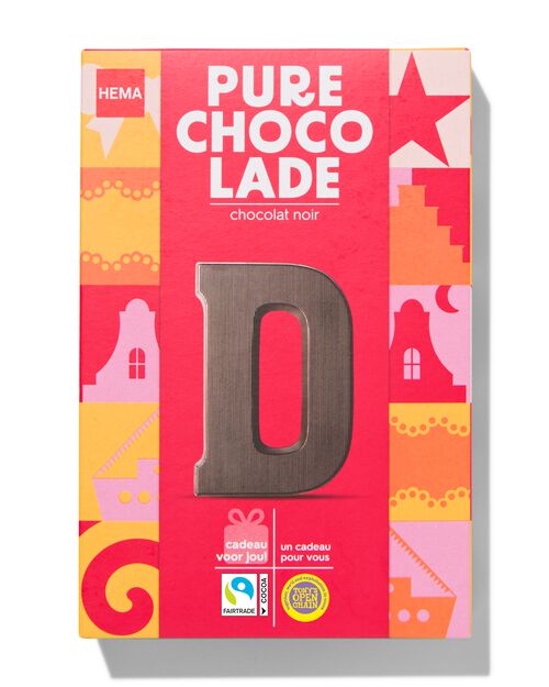 lettre D en chocolat noir 140g
