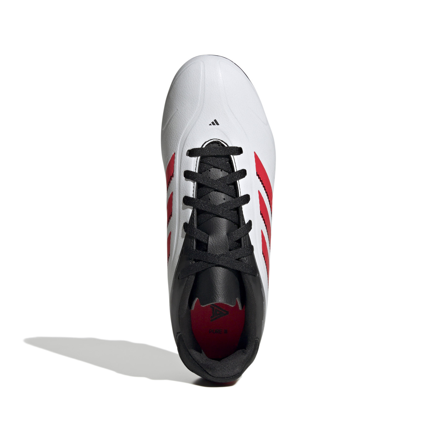 Adidas Copa Pure III Club Gras / Kunstgras Voetbalschoenen (MG) Kids Wit Zwart Rood